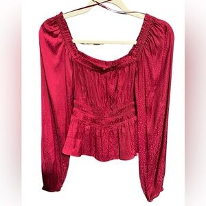 #3007 NWOT MELROSE & MARKET Silky Red Women's Top